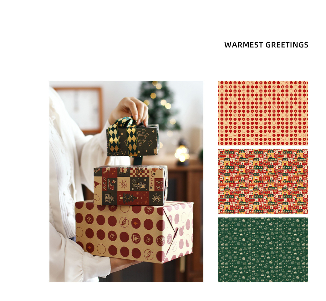 Gift Wrapping Paper Christmas Kraft Wrapping Paper Bouquet Temu