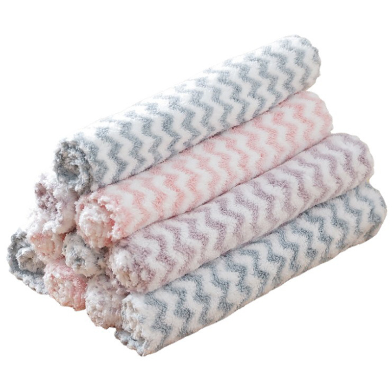 Coral Fleece Plate Cloth, Kitchen Towel, Kitchen Hand Wipe Towel Rag,  Kitchen Cleaning Supplies, Random Color - Temu