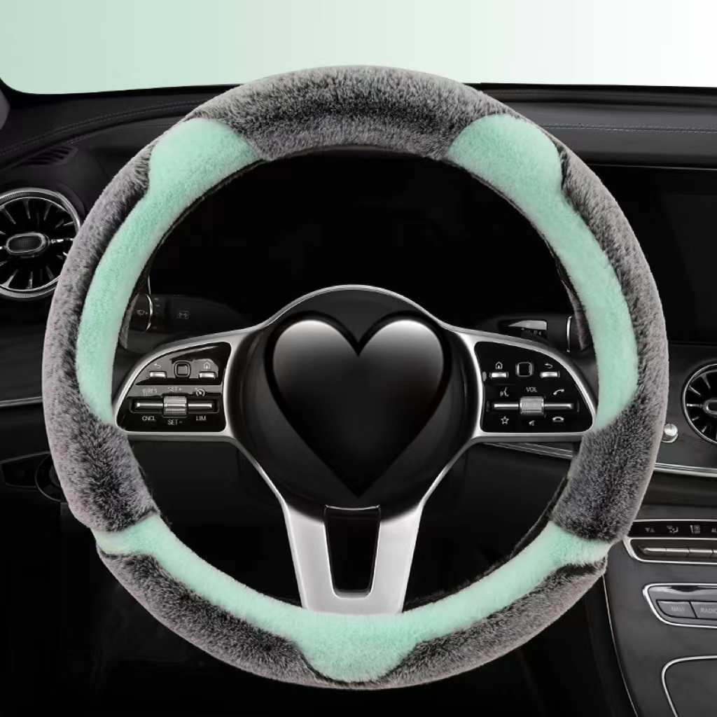 Winter Warm Fluffy Car Steering Wheel Cover Universal 15 - Temu