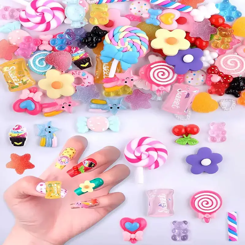 10 Pcs Slime Charms Cute Charms for Slime Assorted Fruits Candy