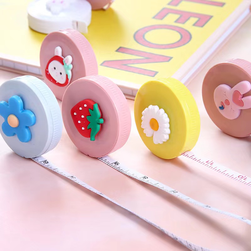 2pcs Random Color Mini Retractable Soft Tape Measure For Students Learning,  Portable Household Sewing Measuring Tool For Body Measurements