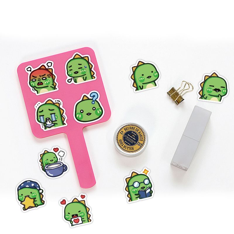 40pcs Little Dinosaur Sticker Cute Pack Cartoon Expression Pack Funny  Children Stickers | High-quality & Affordable | Temu