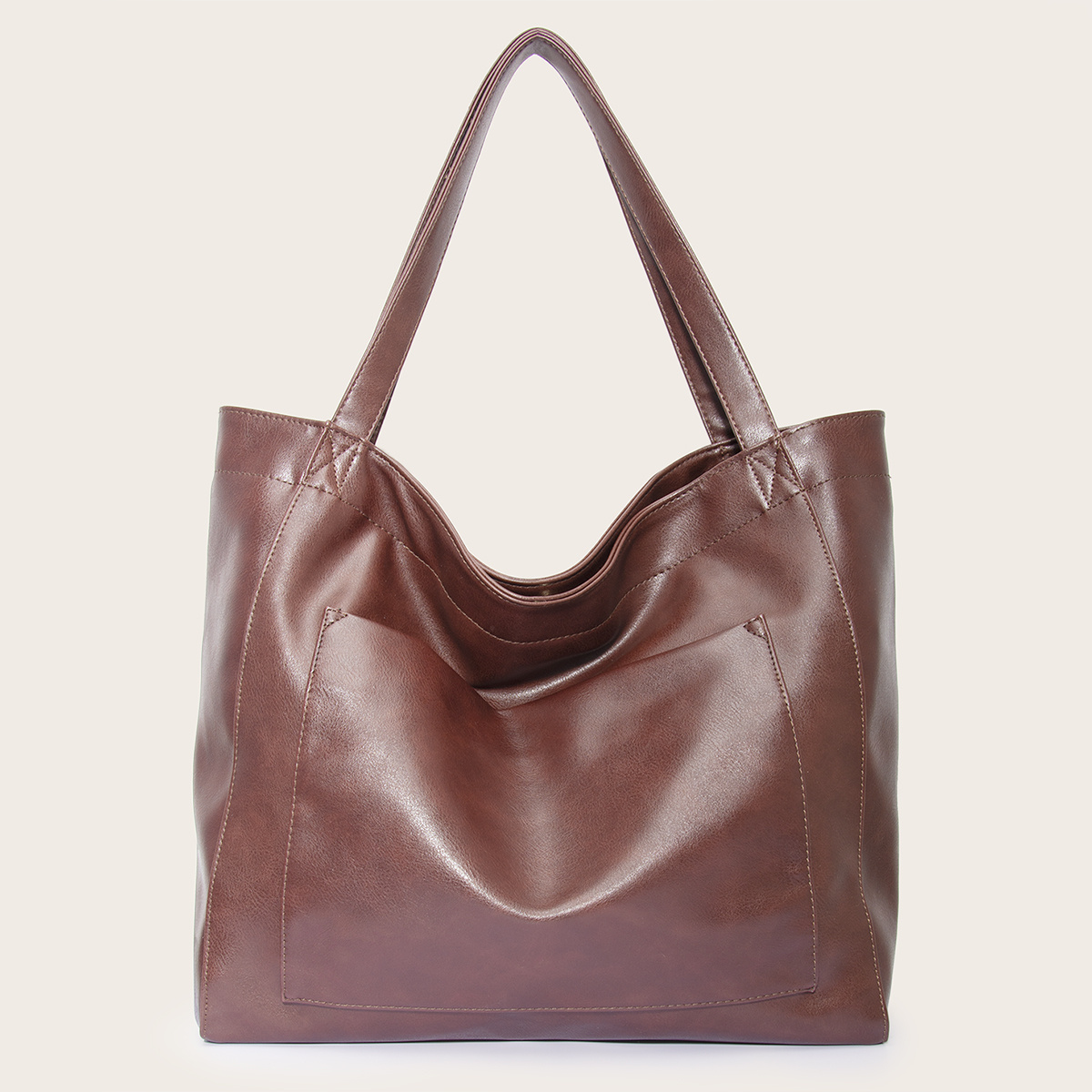 Classic Soft Faux Leather Tassel Handbag, Women's Shiny Tote Bag,Women Purses,Temu