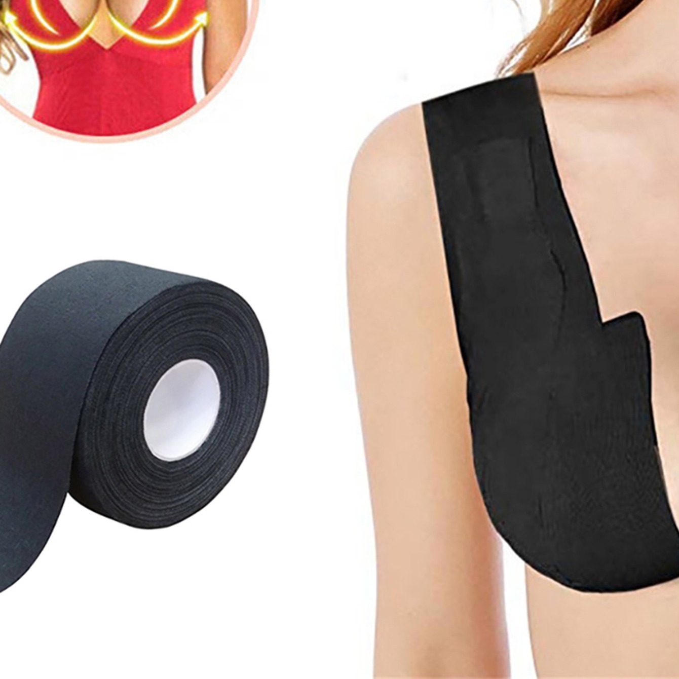 Women's Cloth Tape Bra Tape Cut Chest Patched Invisible Bra - Temu Canada