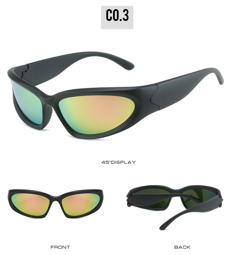 Trendy Steampunk Sunglasses Candy Color Polarized Y2k Temu