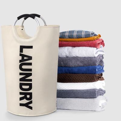1pc Portable Laundry Storage Bag, Letter Print Dirty Clothes Basket