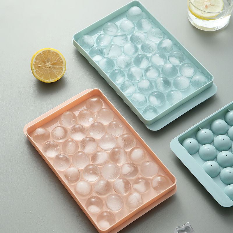 Ice Cube Tray With Lid And Bin, Ice Trays For Freezer, Ice Molds For  Cocktails, Ice Ball Maker, Easy Release Ice Cube Tray, Mini Portable Ice  Tray For Outdoor, Nugget Ice Mold 
