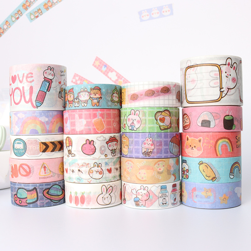 Adorable Cartoon Washi Tape - Perfect For Kpop Crafts, Diy