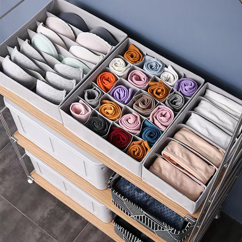 1pc/3pcs Underwear Compartment Organizer Socks Underwear Storage Box Drawer  Storage Organizer Bag