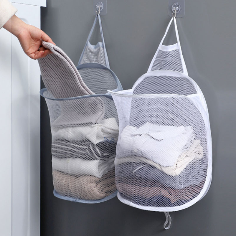 Folding Laundry Basket, Household Hangable Laundry Basket, Large Capacity  Dirty Clothes Storage Basket, Bathroom Plastic Laundry Basket - Temu