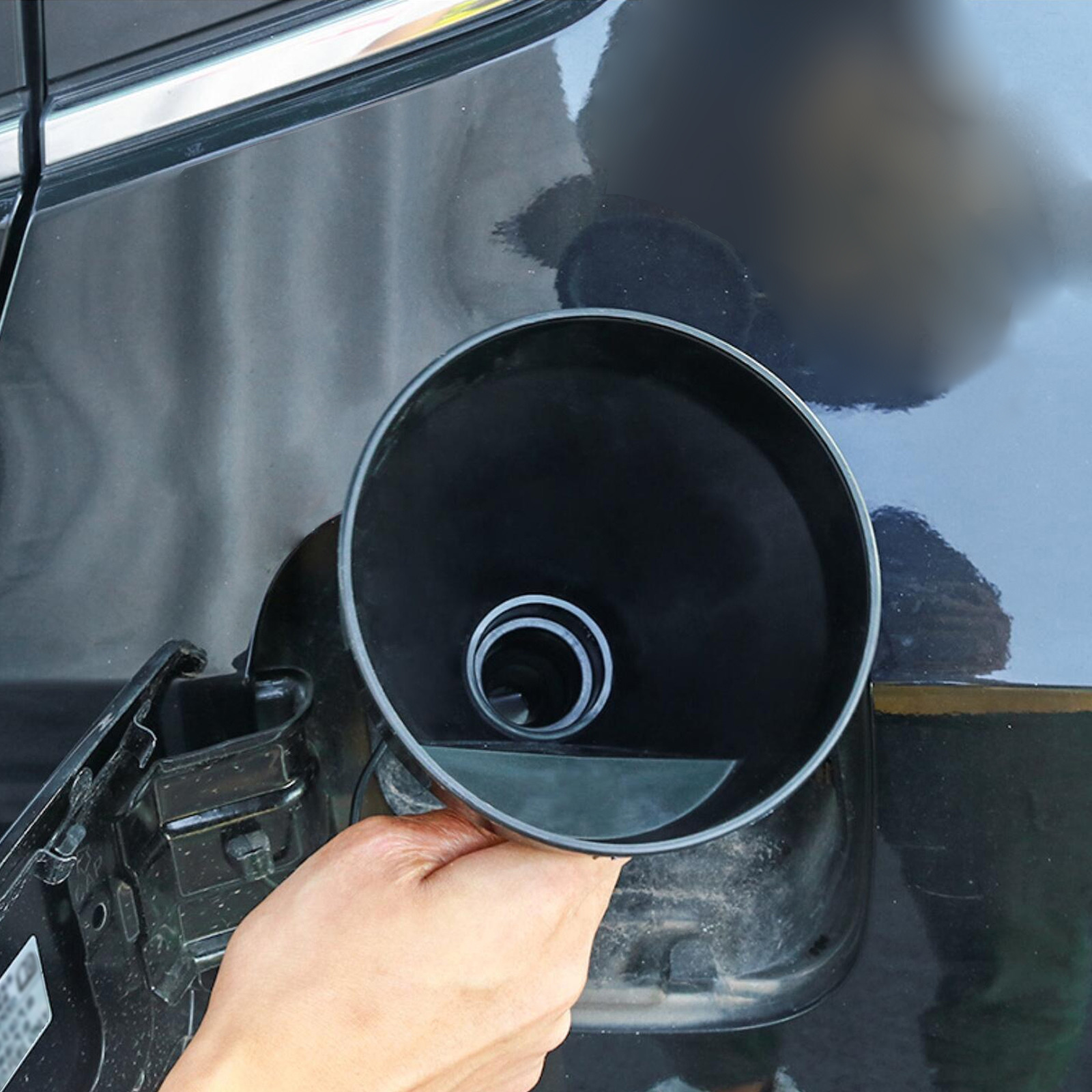 Black Fuel Bucket Filter Injection Funnel Bent Temu