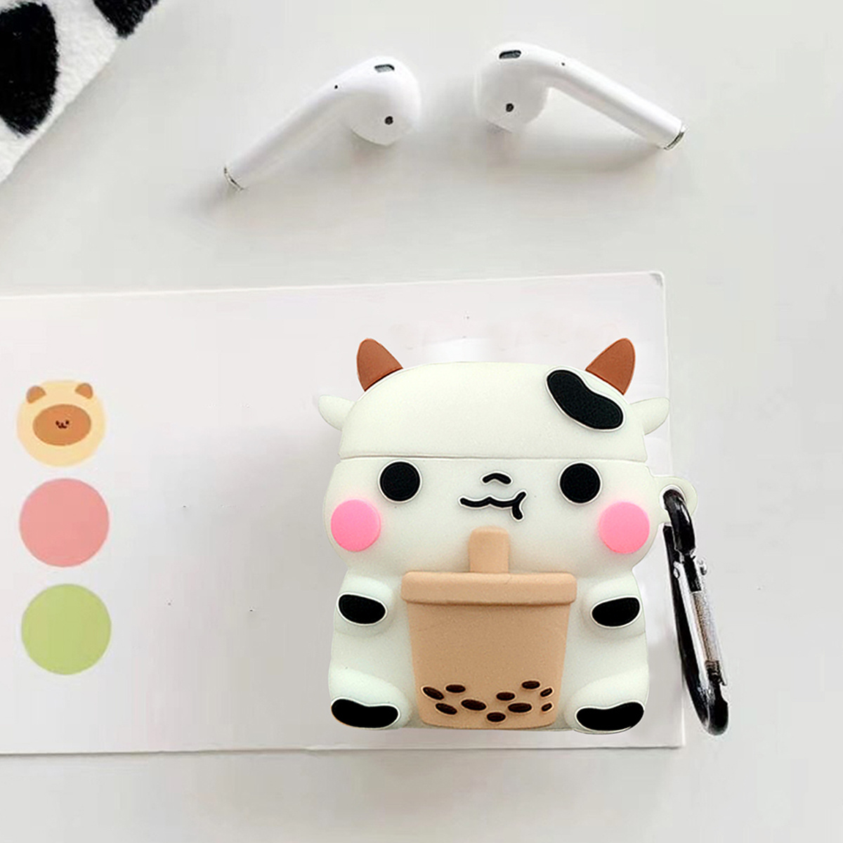 Cartoon Cow Earphone Case For AirPods 1/2/pro/3, Christmas Gift For Women/Kids/Children/Men/Adults