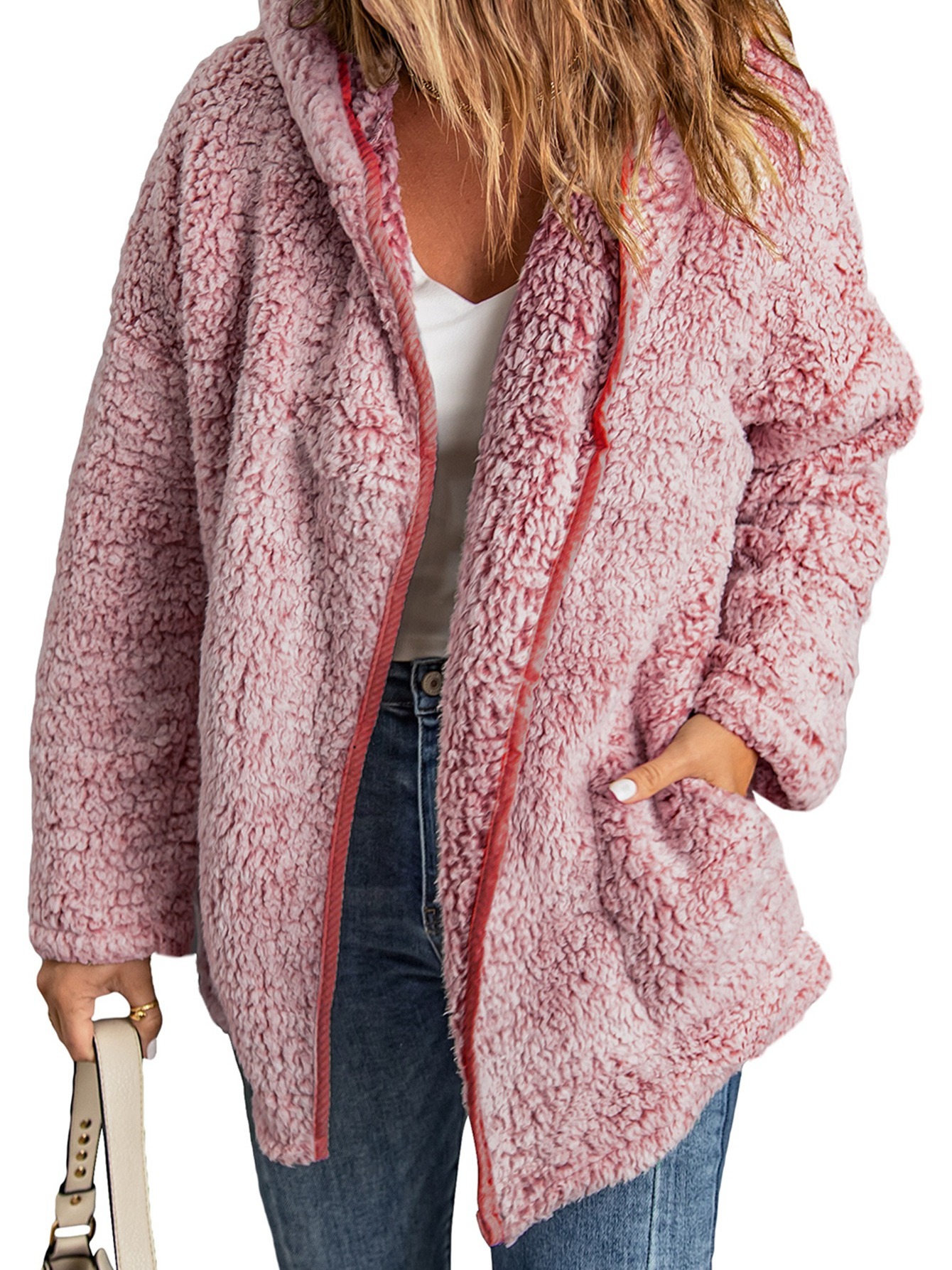 Sherpa hotsell coat pink