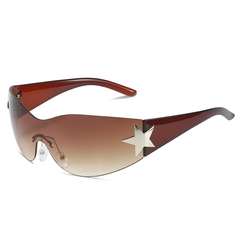 Sport Rimless One Piece Sunglasses