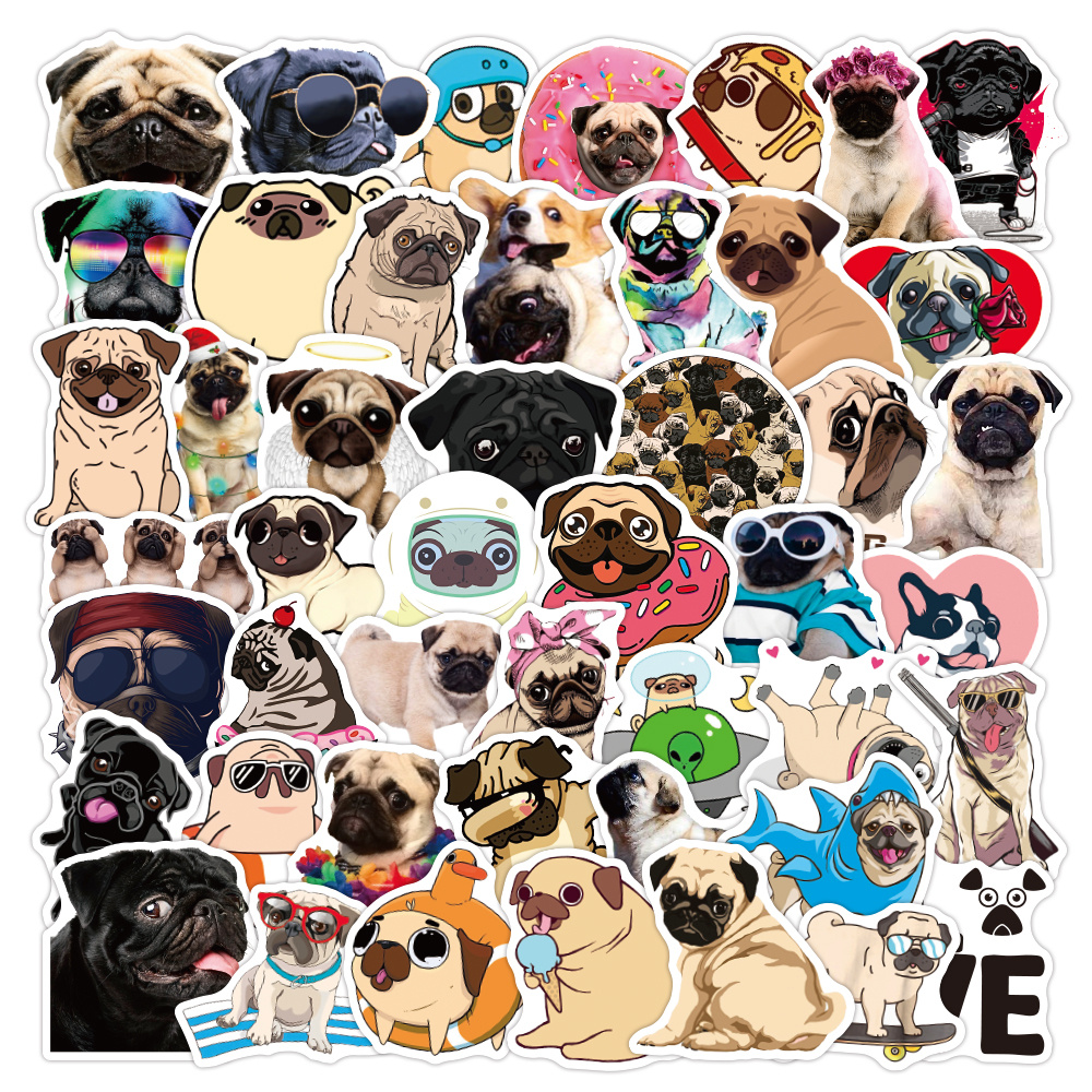 Cute Level 1000 / Cute Pug Puppy / Dog Lover / Dog Person / Pug Lover - Pug  - Sticker