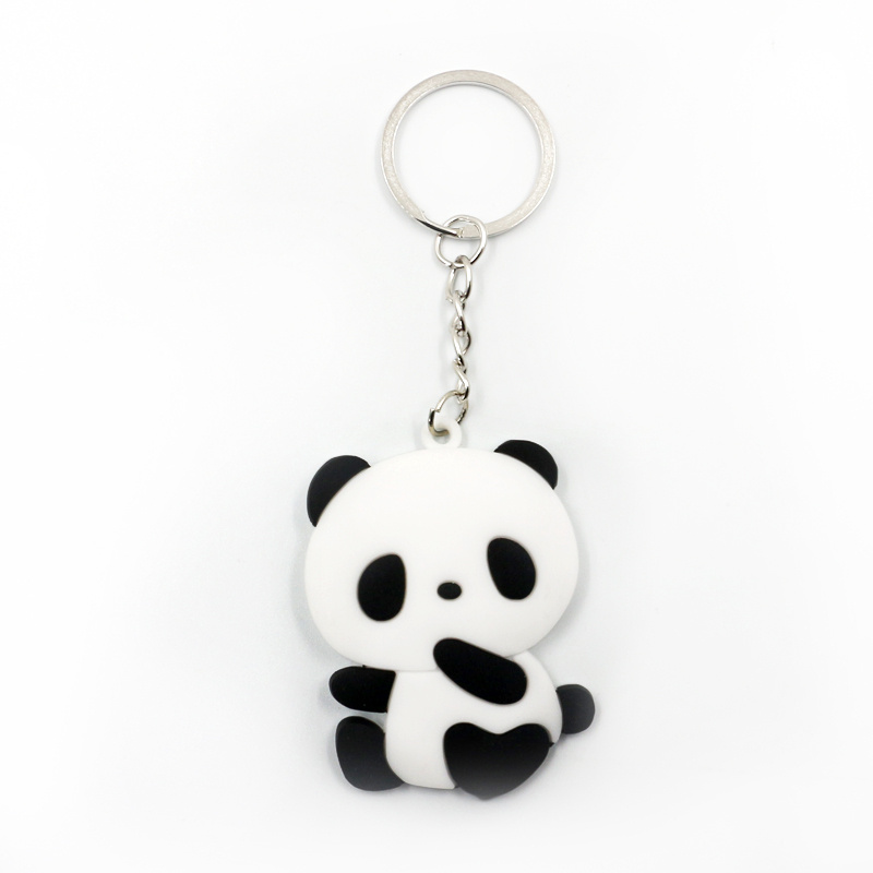 KEYCHAIN Key Chain Giant PANDA Bear Key Ring Key Fob Animal 