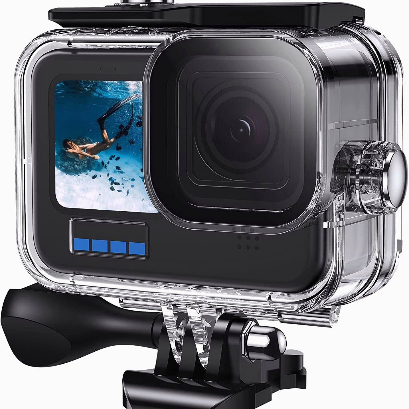 Waterproof Case For Hero 11 / Hero 10 / 9 Black, Underwater Dive Housing Shell With Bracket Mount For Go Pro Hero11/10/9 Camera - Temu