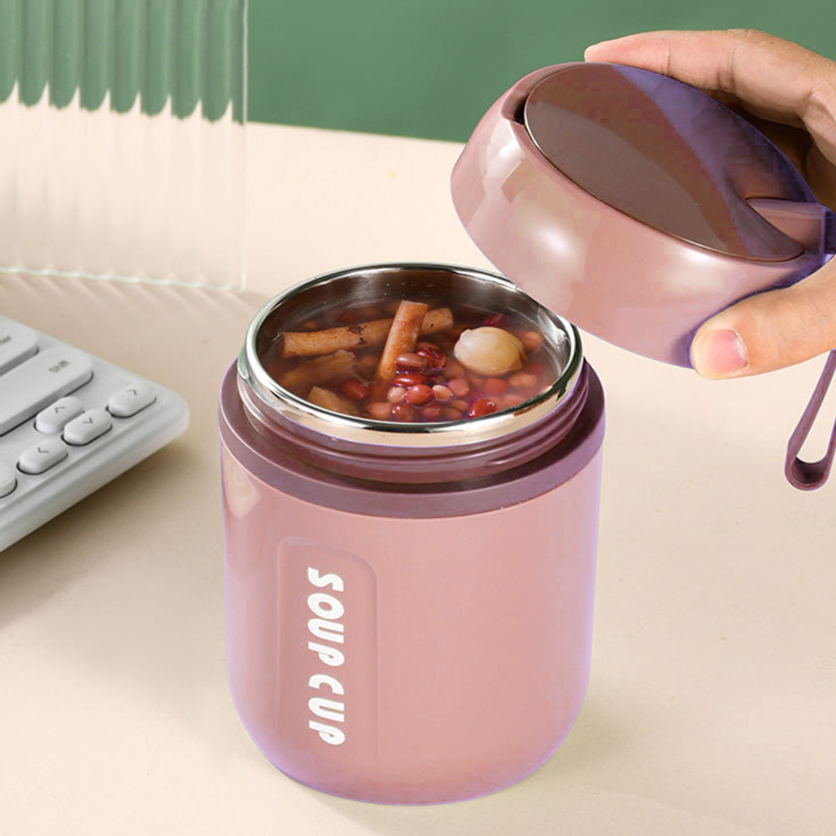 Stainless Steel Hot Food Jar - Vacuum Insulated, Antibacterial, Perfect For  Soup & Lunch Storage! - Temu