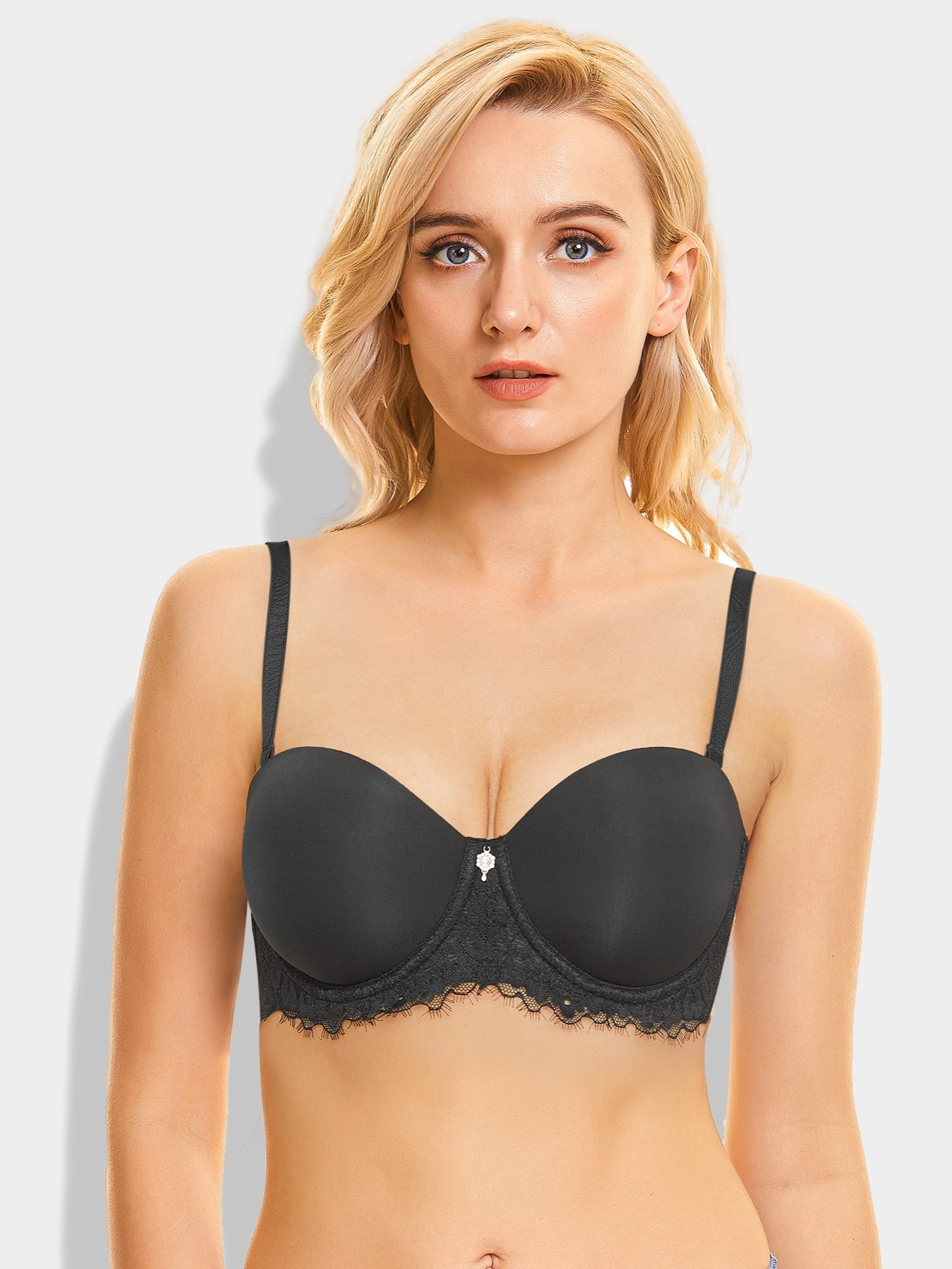 Laced It Up! Non-Slip Strapless Push Up Bra Tagged 38C/85C