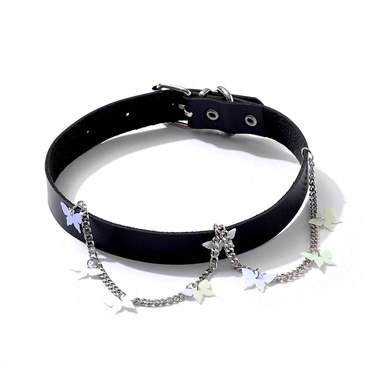 Fashionable Personality Tassel Pu Leather Choker Necklace Temu