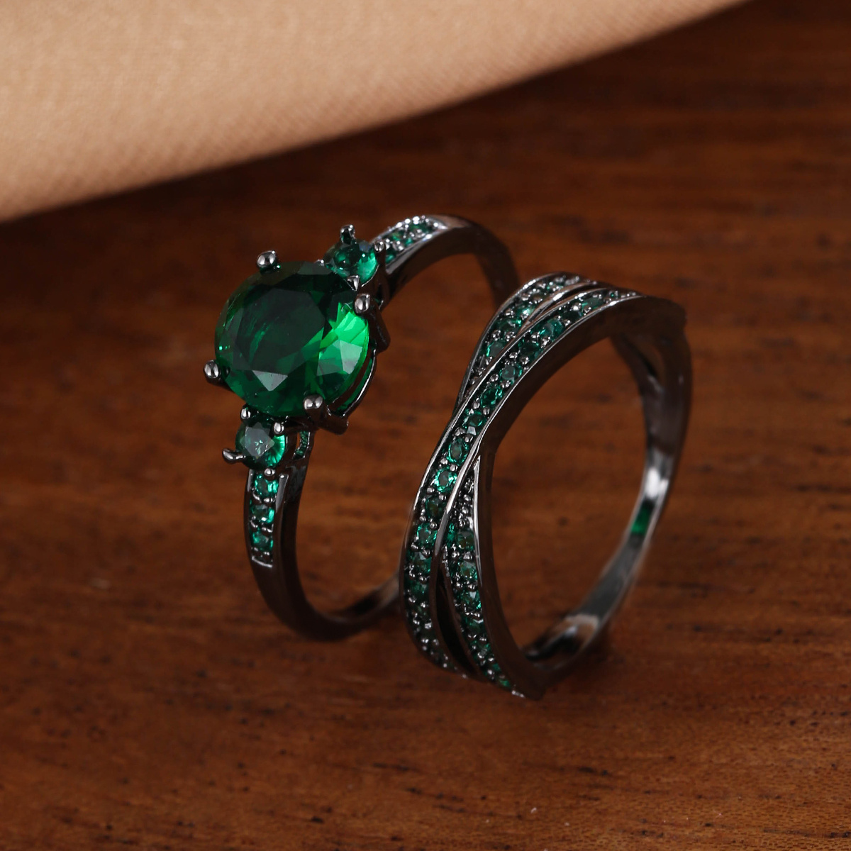 Image of Vibrant Statement Ring - Colorful Synthetic Zirconia Promise Ring For Women, Couples, And Wedding Occasions - Durable, Hypoallergenic, And Nickel-free