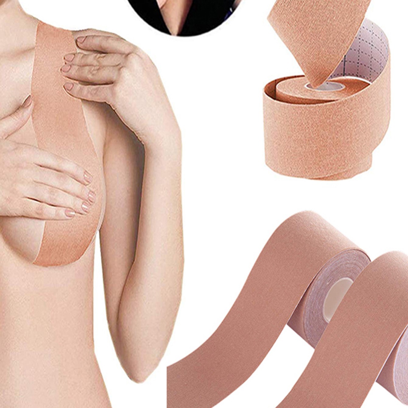 Women's Cloth Tape Bra Tape Cut Chest Patched Invisible Bra - Temu