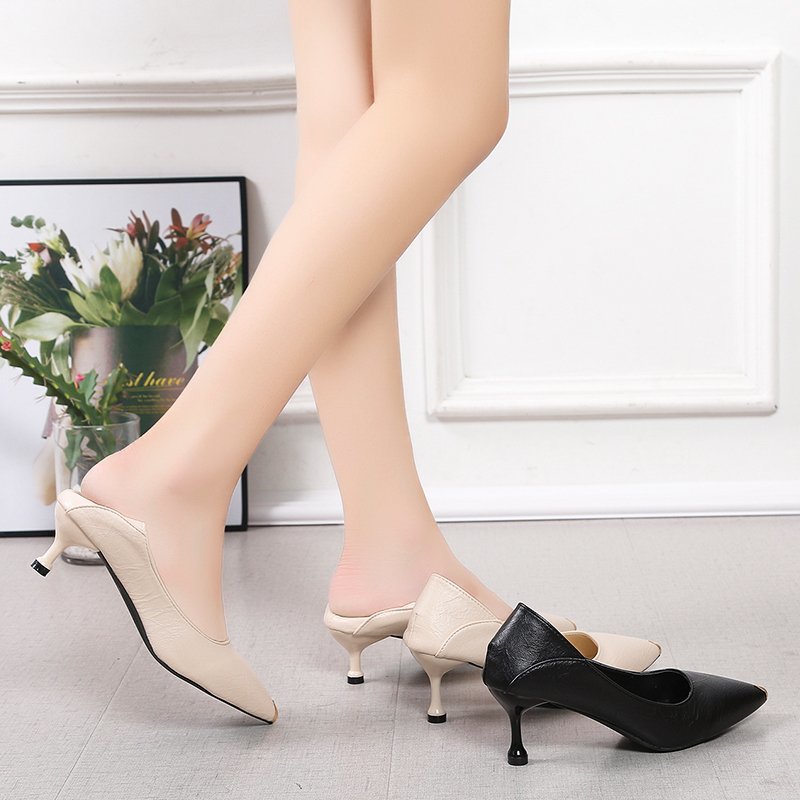 Pointed Toe Stiletto Heeled Pumps Women Black High Heels - Temu