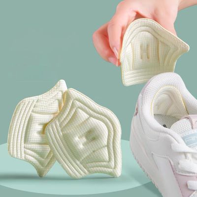 2pcs Insoles Patch Heel Pads For Sport Shoes Adjustable Size Antiwear Feet Pad Cushion Insert Insole Heel Protector Back Sticker