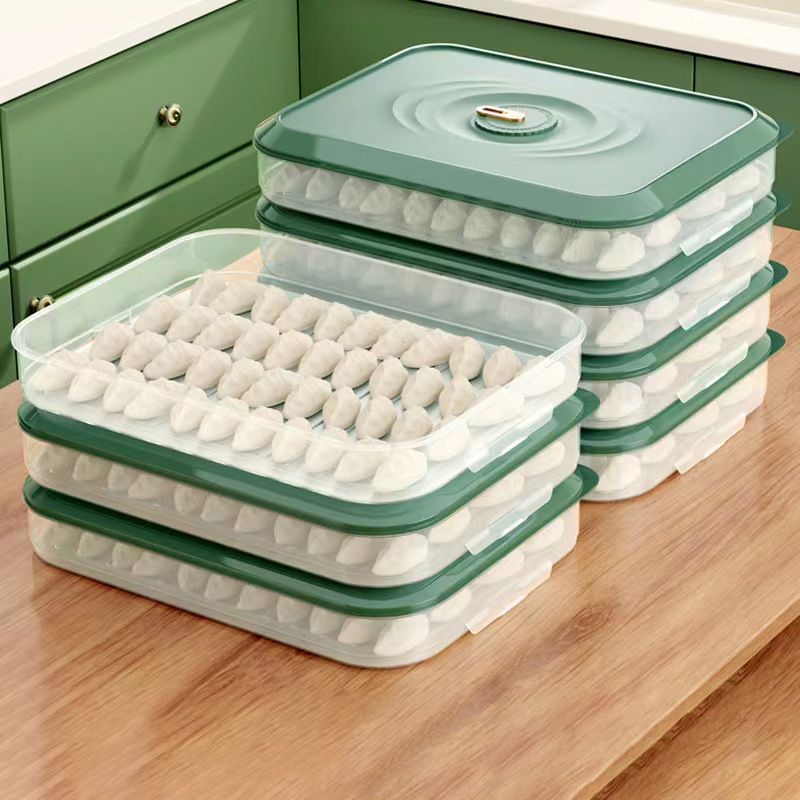 1pc Large capacity Dumpling Box Special Sealed And Fresh keeping Multi layer Quick frozen Food Wonton Storage Box For Refrigerator Freezing 1