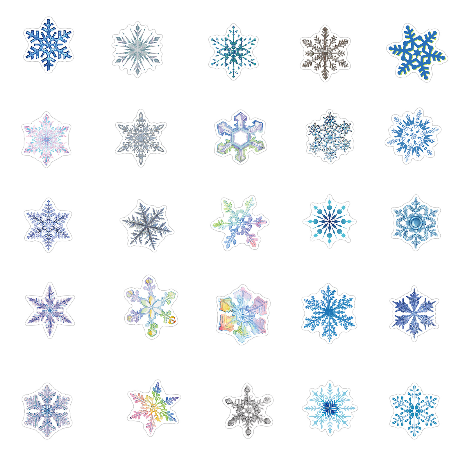 Colorful Snowflake Stickers,diy Materials - Temu