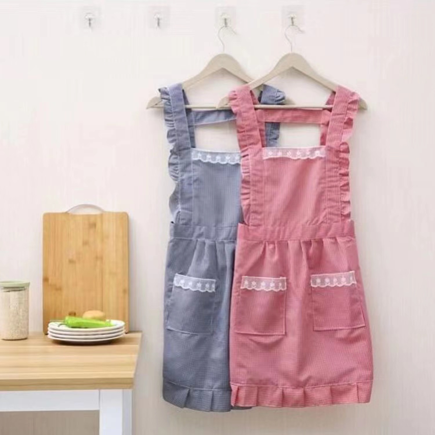 Cute Lovely Plaid Apron Retro Cooking Aprons Vintage Baking - Temu ...