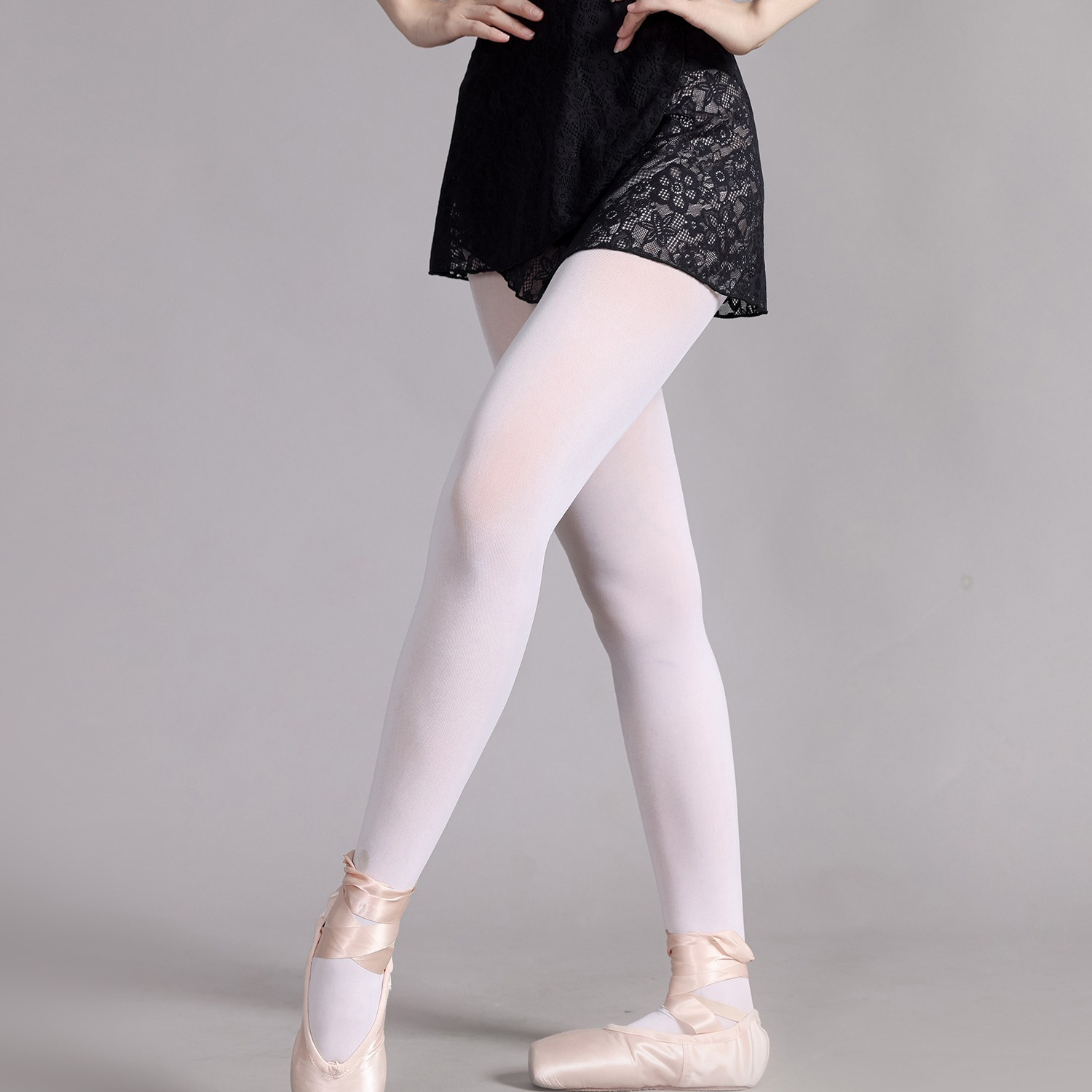Elegant Black Ballet Wrap Skirts Womens Semi Sheer Lace Dance Skirt Dancewear Sports 