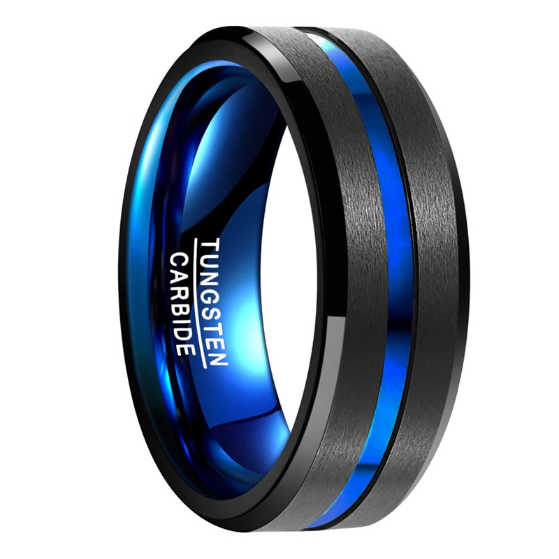 Men's Two Tone Tungsten Ring, Corrosion Resistant