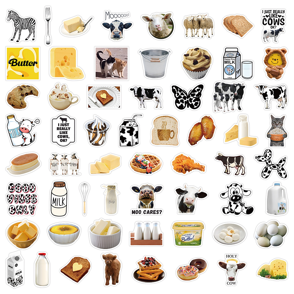2 Sheets Creative Cartoon Cute Bread Stickers for Scrapbooking DIY  Decorative Material Collage Journaling