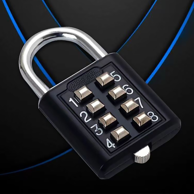 Cerradura de código, 4 dígitos de combinación de código de leva gabinete  conveniente contraseña de seguridad con llave