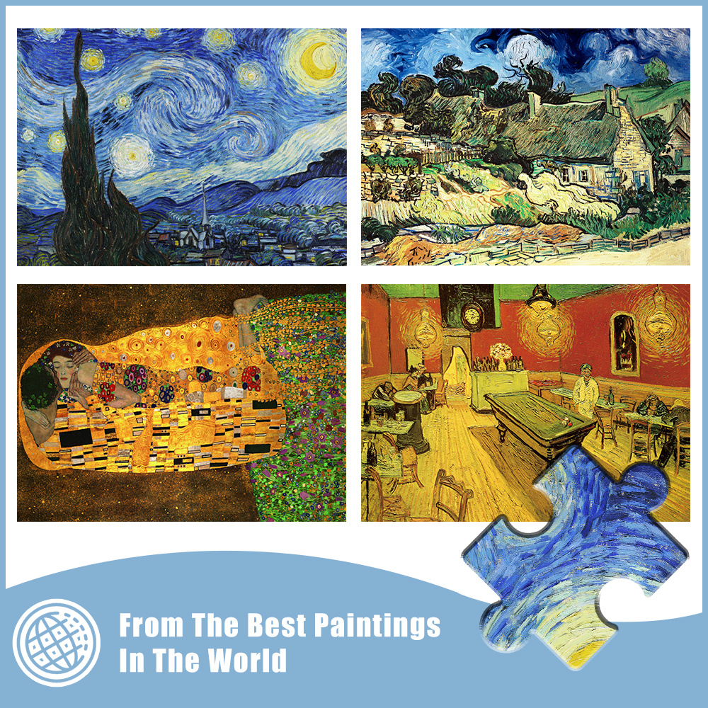 Universal - Puzzle Pieces Van Gogh Nuit étoilée Puzzle de peinture en  papier pour les jeux d'adultes - Animaux - Rue du Commerce