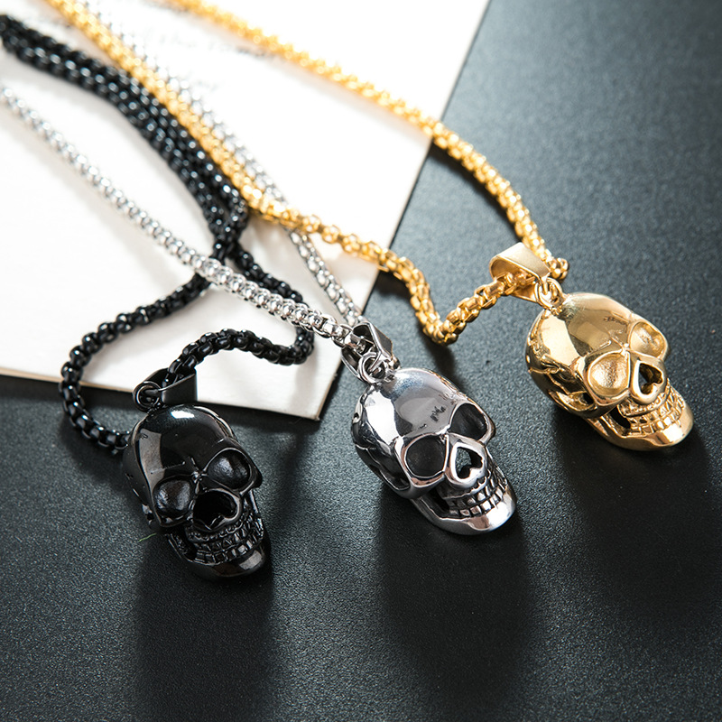 Herz Gothic Totenkopf Paar Halskette Schwarze Kette Anhänger Halloween  Überraschungsgeschenk - Schmuck & Accessoires - Temu