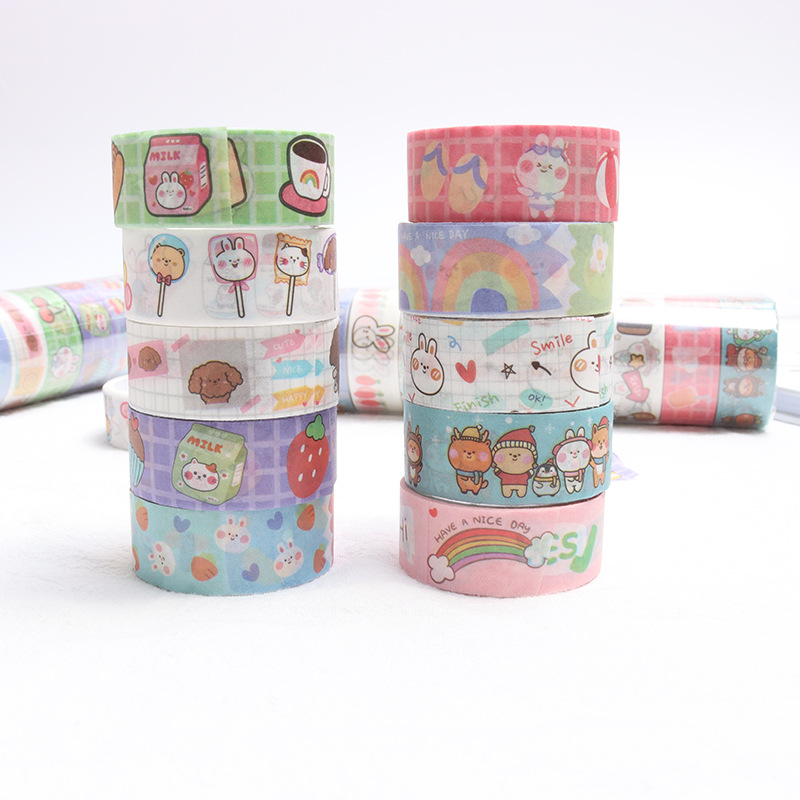 Neffliwe 24 Rolls Washi Tape Set- 15 mm Wide Cute Colored Masking Tape DIY  Decorative Adhesive for Arts and Crafts, Scrapbooking Supplies, Christmas