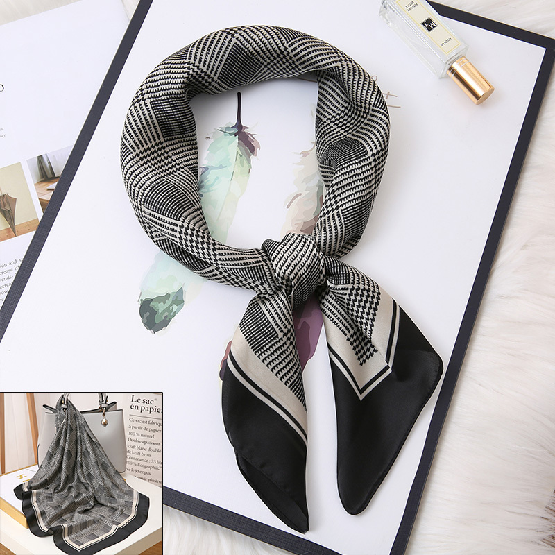 Striped Small Square Scarf Women's Shirts Professional Decoration