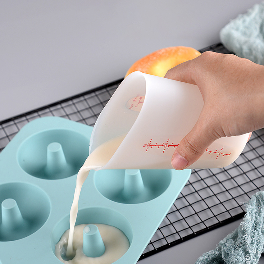 1pc Double-sided Scale Silicone Measuring Cup, Soft Milk Cup, Liquid  Measuring Cup