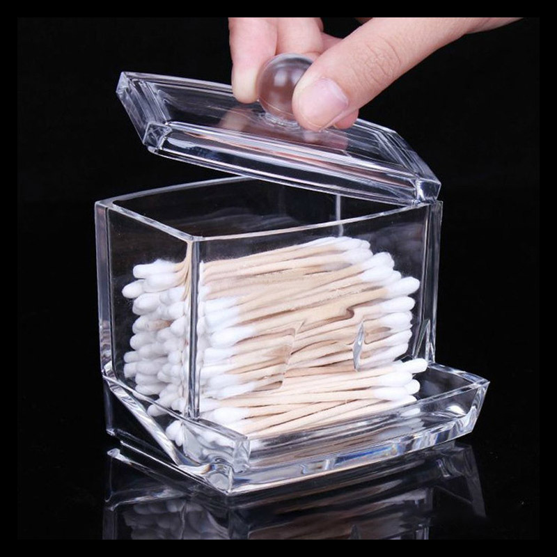 Cotton Swab Pads Holder With Lid Qtip Cotton Buds Ball Temu