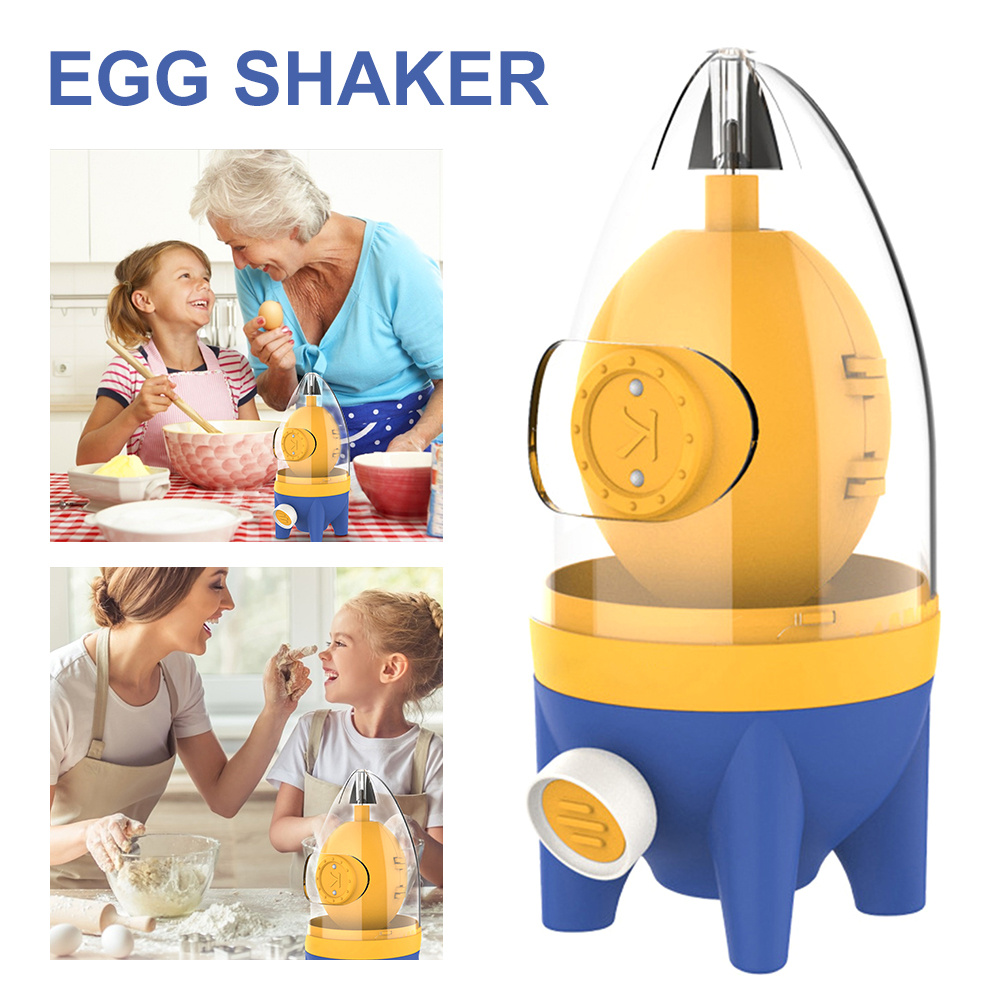 1pc Portable Egg Spinner Scrambler in Shell for Boiled Golden Eggs,Silicone  Shaker Whisk Egg Yolk Mixer with Drawstring