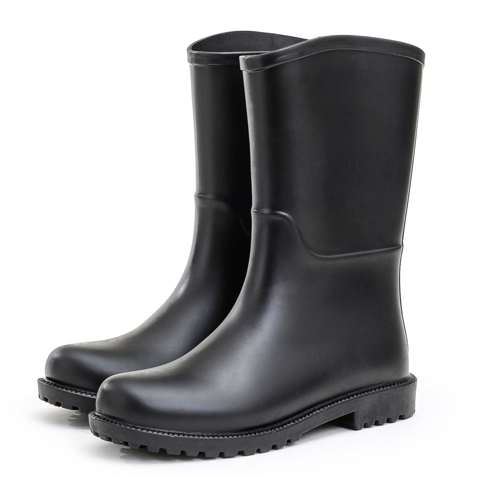 Botas Lluvia Planas Media Pantorrilla Mujer Zapatos - Temu