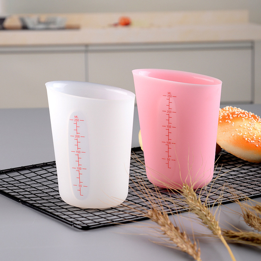 1pc Double-sided Scale Silicone Measuring Cup, Soft Milk Cup, Liquid  Measuring Cup