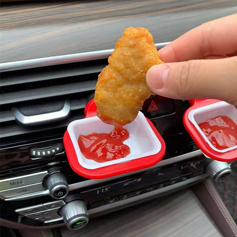 Porte-pommes support à frites de voiture + 2 porte-sauces + 4 pièces boîte  à sauce