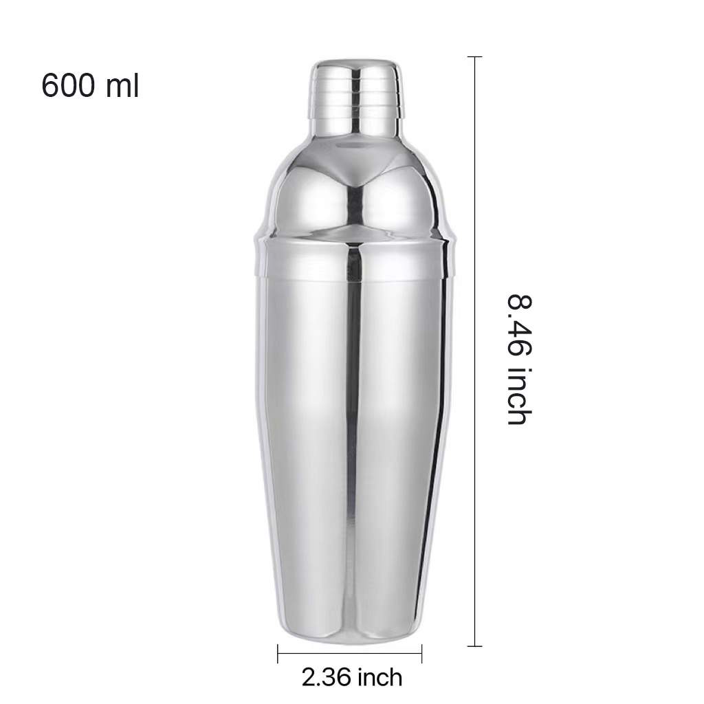 600ml 750ml Cocktail Shaker Set Stainless Steel Wine Mixing Cup