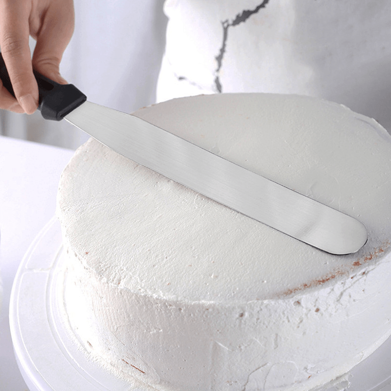 DUBENS Spatule à pâte en acier inoxydable - Peigne à gâteau avec dents,  spatule à pâte, carte à pâte, grattoir à gâteau pour décorer et décorer des  gâteaux et des tartes, dentelés