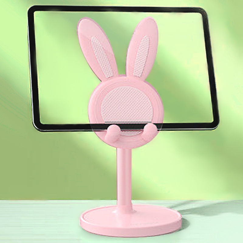 Pink Cute Rabbit Adjustable Desktop Mobile Phone Tablet Bracket