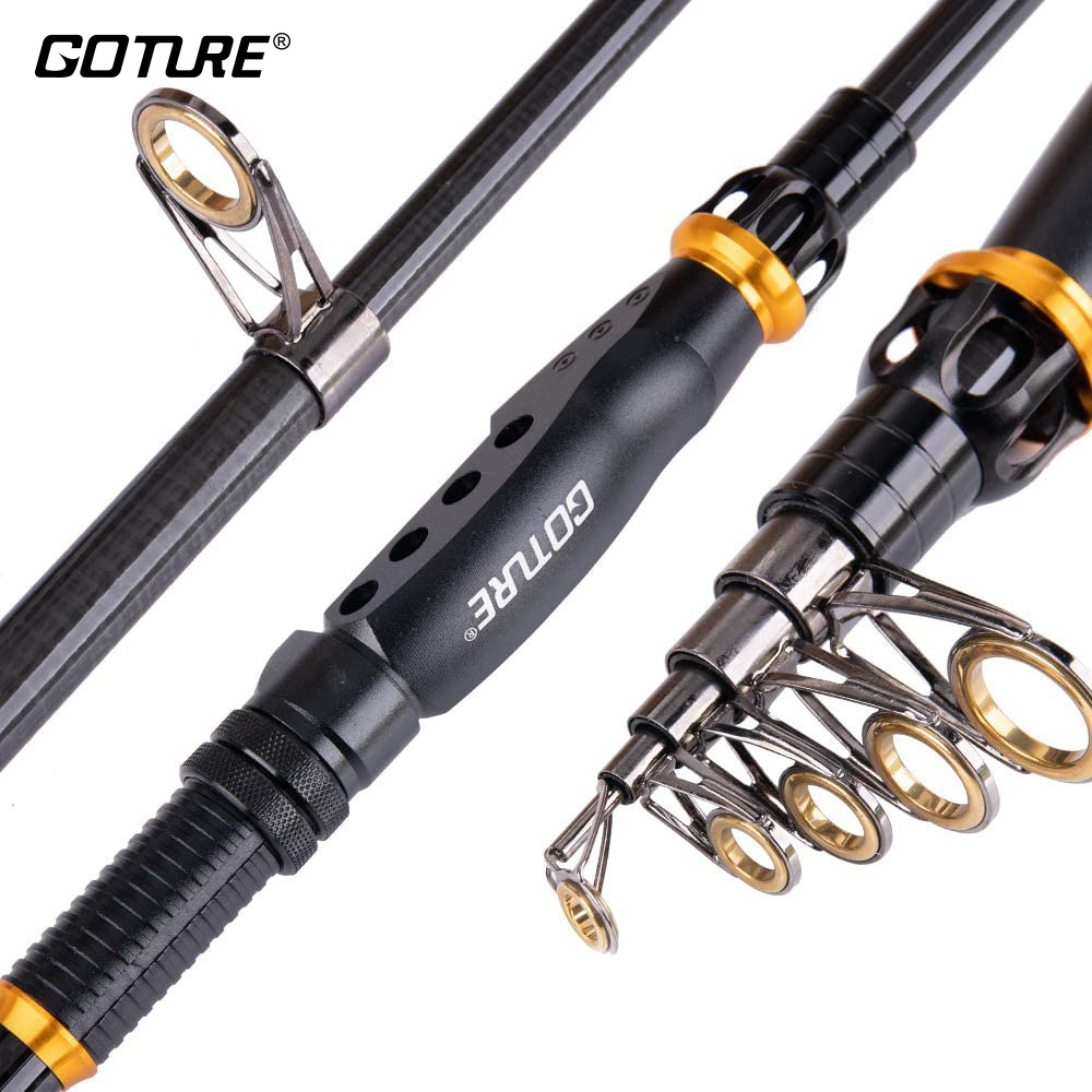 Goture Telescopic Fishing Rod, Carbon Travel Retractable Rods Poles  (fishing Reel Not Included)