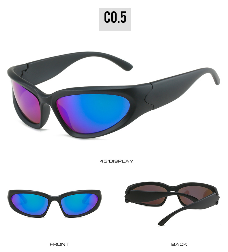 Trendy Steampunk Sunglasses Candy Color Polarized Y2k Temu